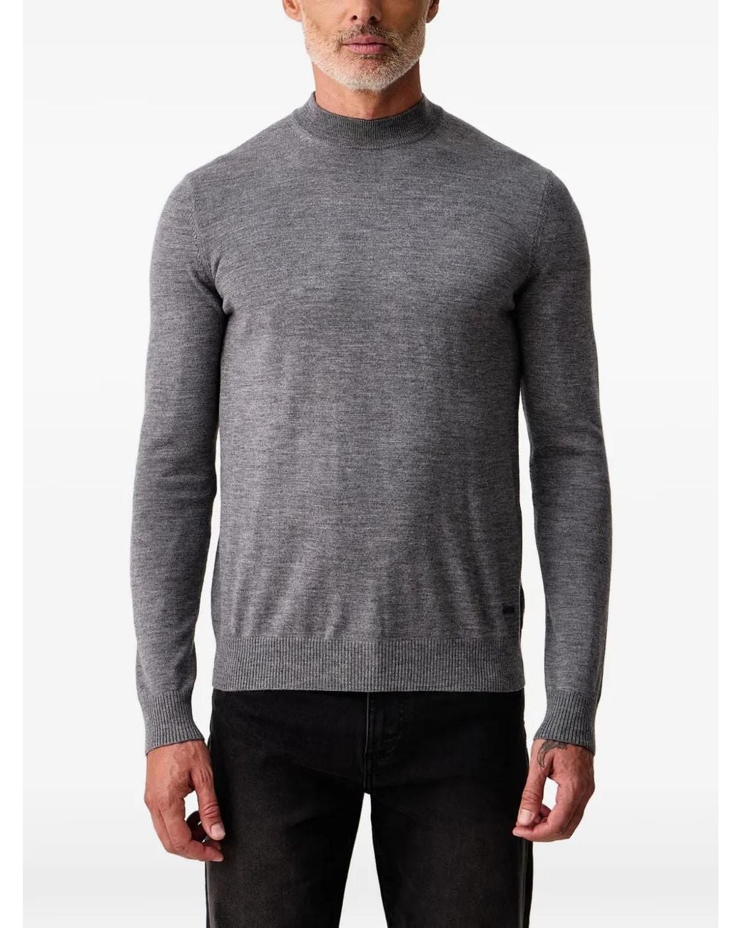 Joop! Pullover Mit Geripptem Saum in Gray für Herren