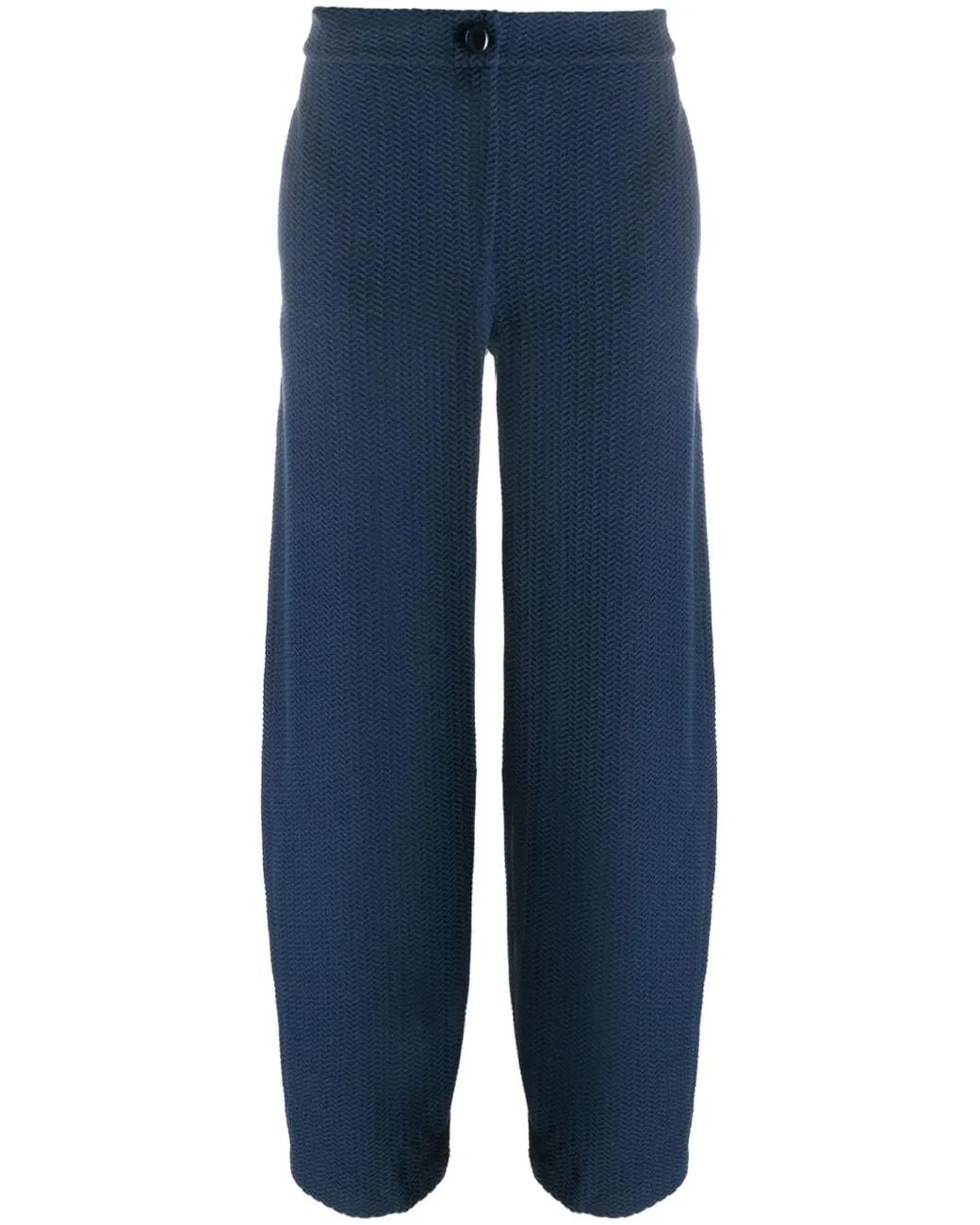 Emporio Armani Blue Jacquard Trousers