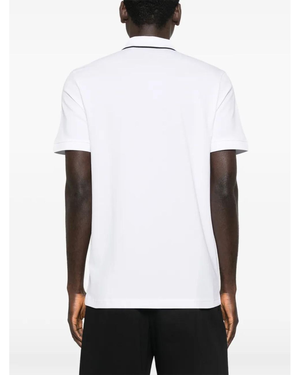 Boss White Active Slim-Fit Polo Shirt for men