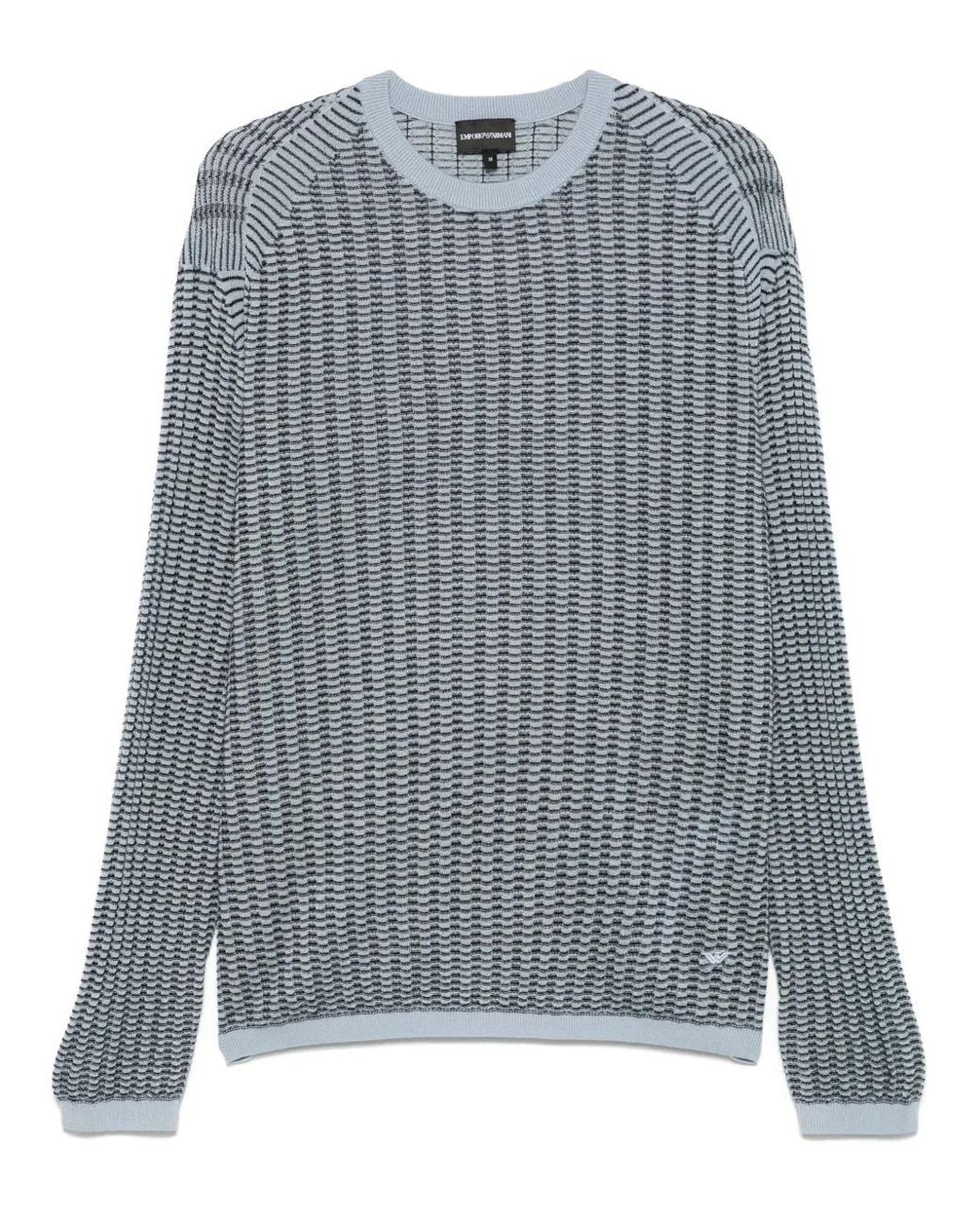 Emporio Armani Gray Textured Sweater for men