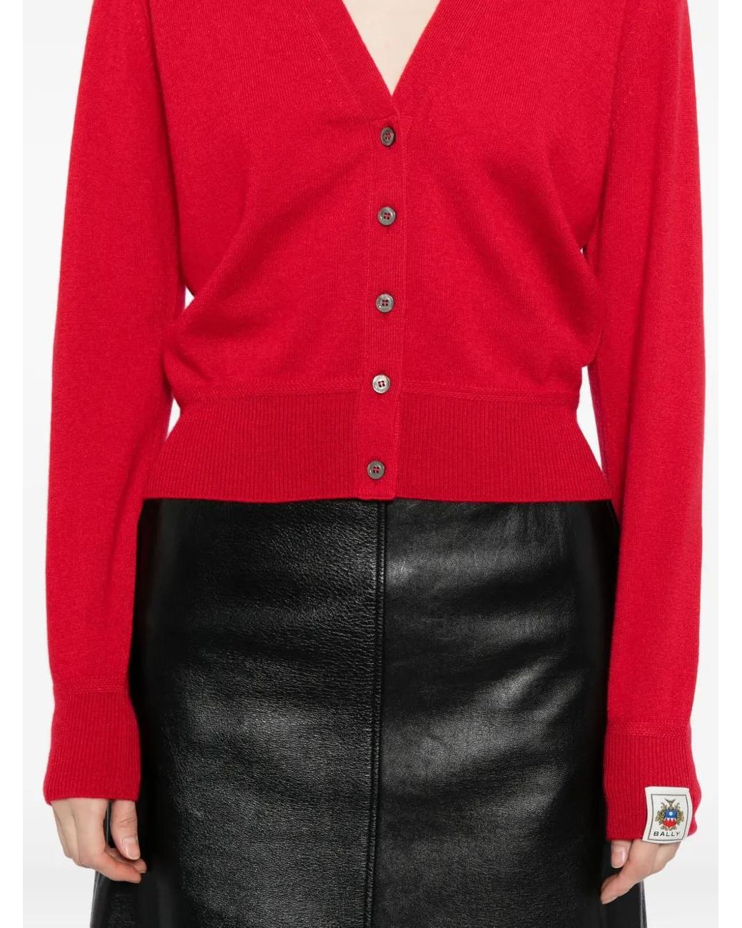 Bally Red Cashmere Cardigan
