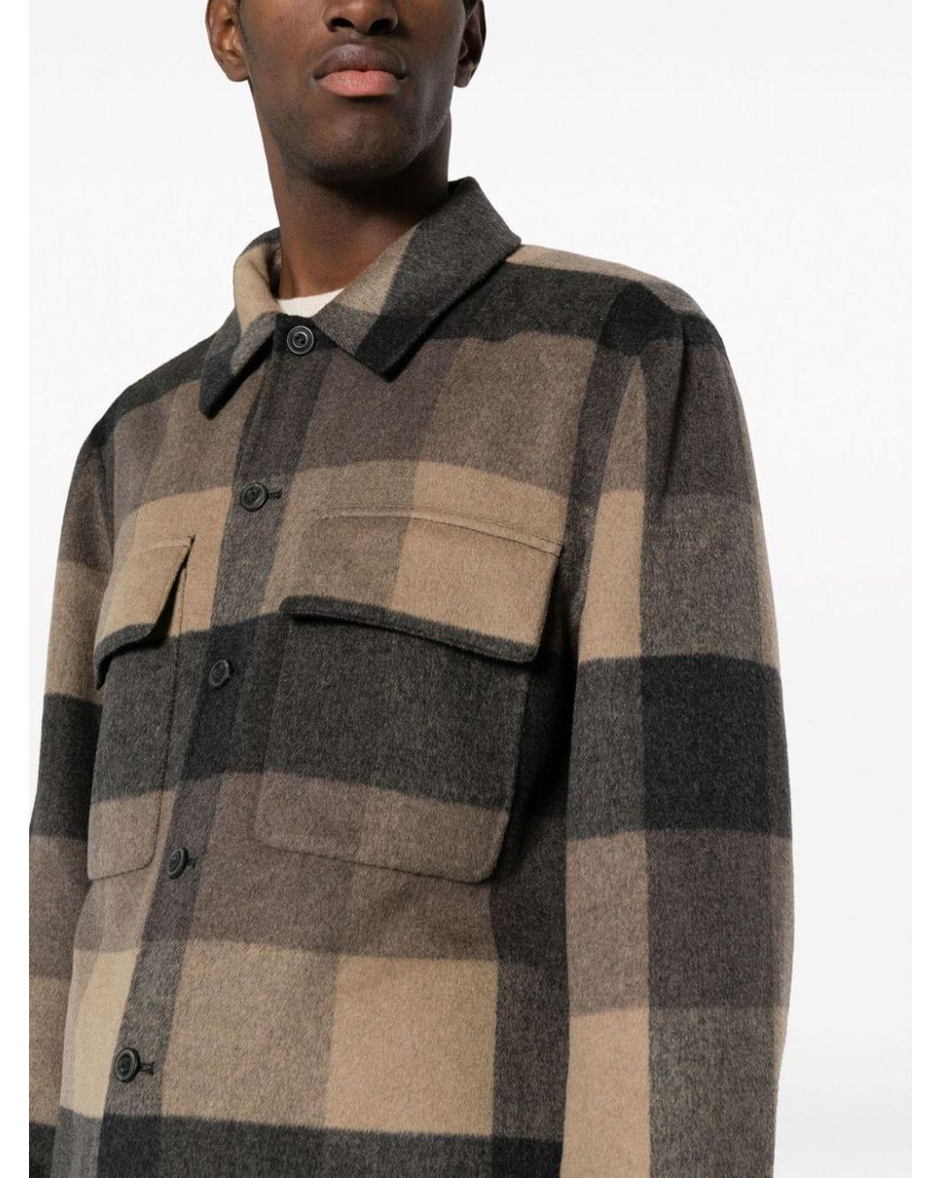 Check shirt hotsell jacket mens