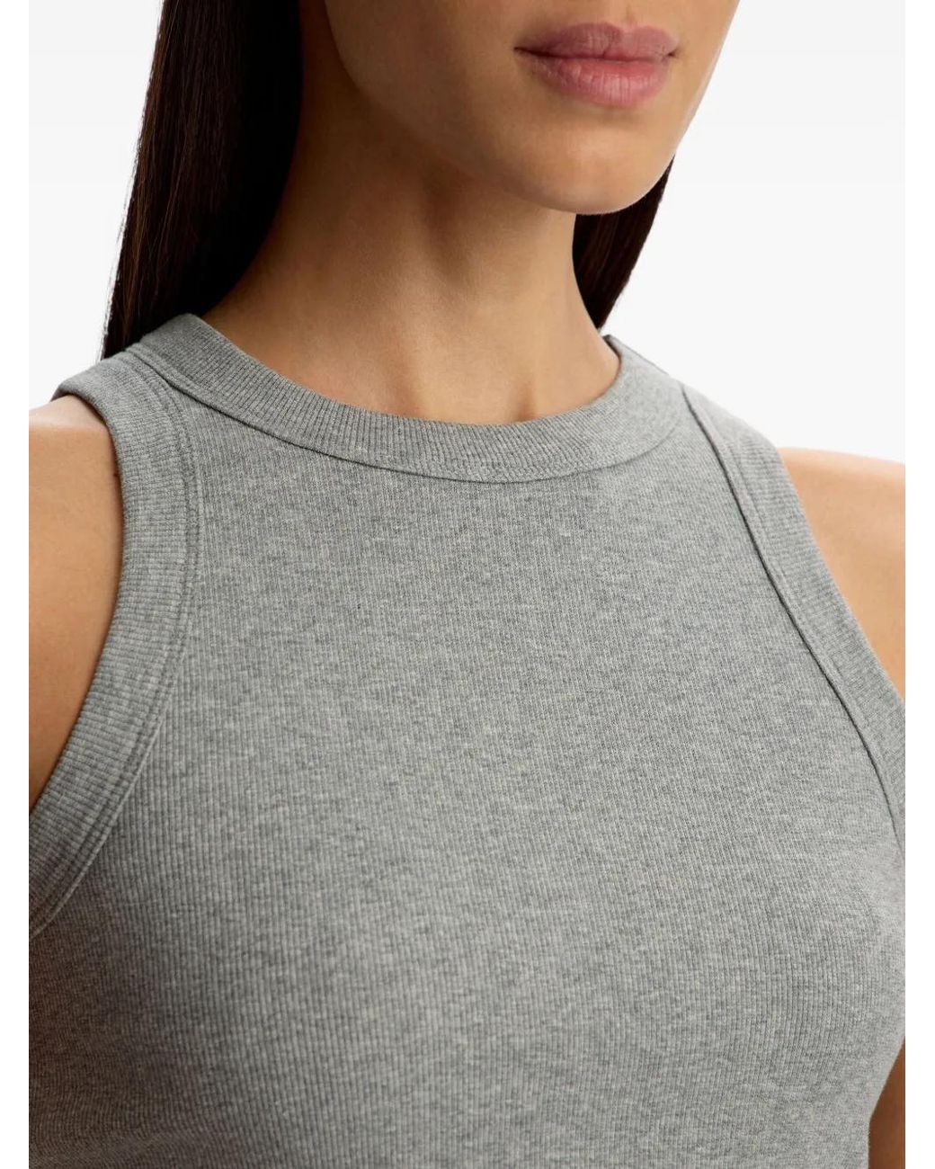 12 STOREEZ Gray High-Neck Sleeveless Top