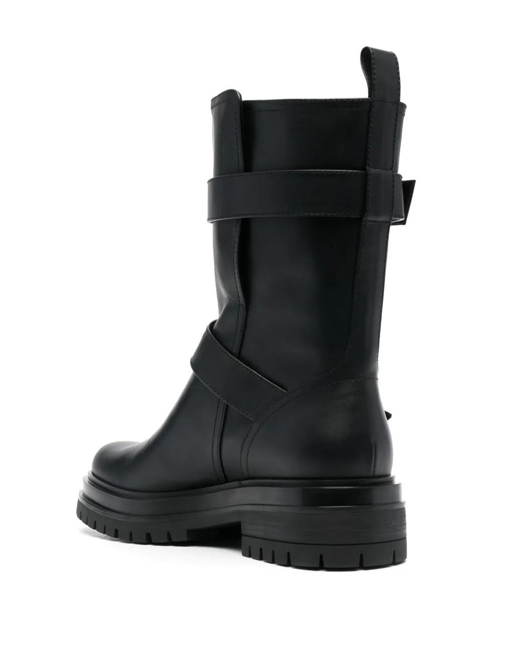 Gianvito Rossi Black Amphibian Buckle Ankle Boots