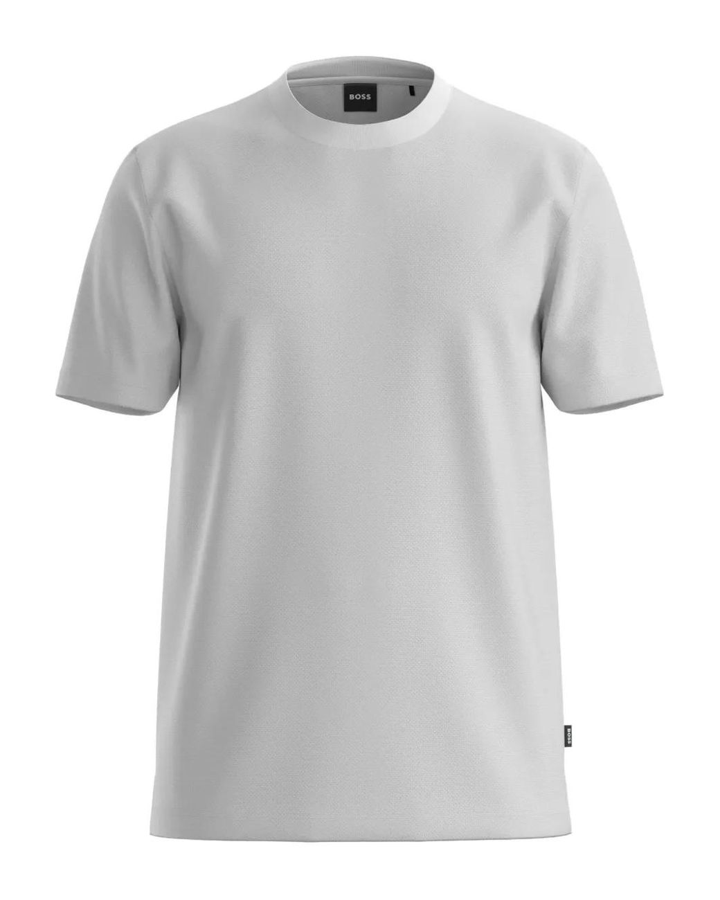 Boss Gray Bubble-Structure T-Shirt for men