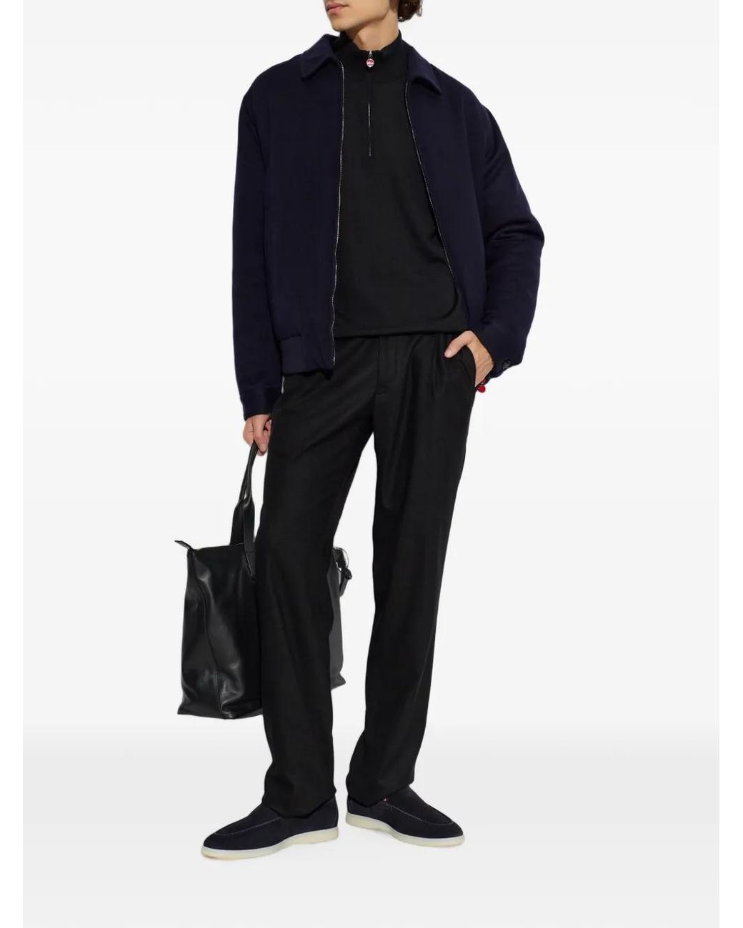 POSA Black Estate Suede Loafers for men