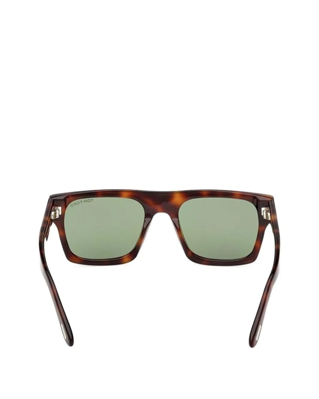 メンズ Tom Ford Cyrus 02 スクエアフレーム サングラス Green