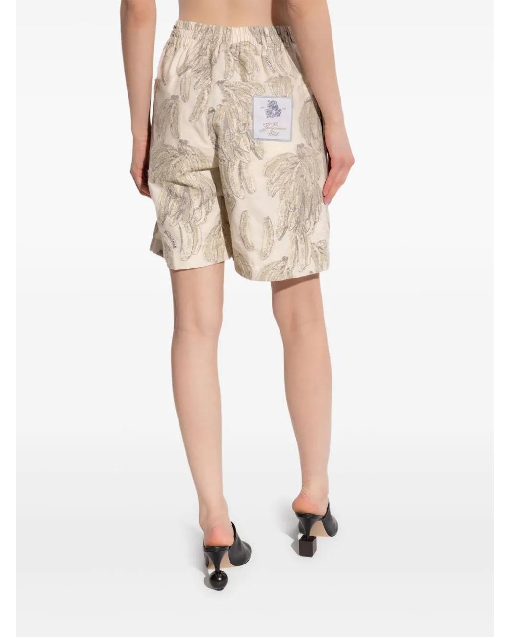 Jacquemus Natural Graphic-Print Shorts