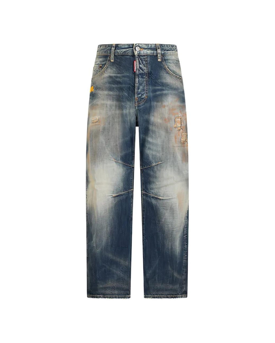 DSquared² Blue Dark Sandy Burnt Kawaii Jeans for men