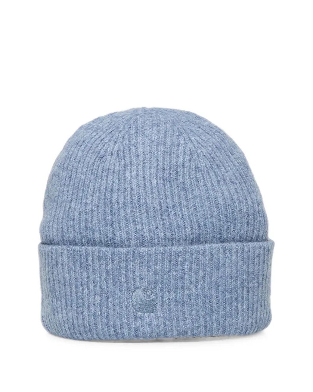 Carhartt Blue Curtis Embroidered-Logo Beanie Hat for men