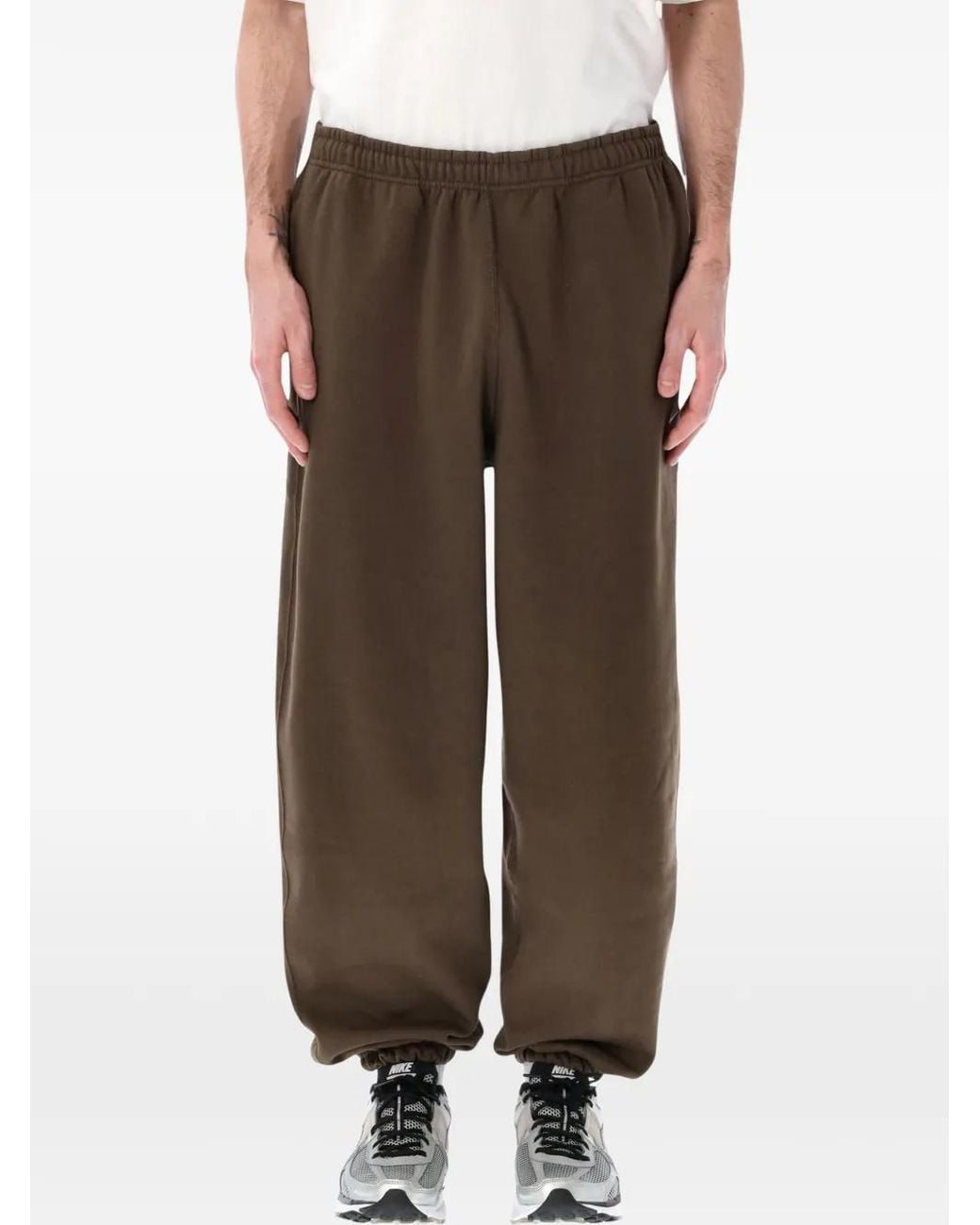 Nike Brown Solo Swoosh Track Pants for men