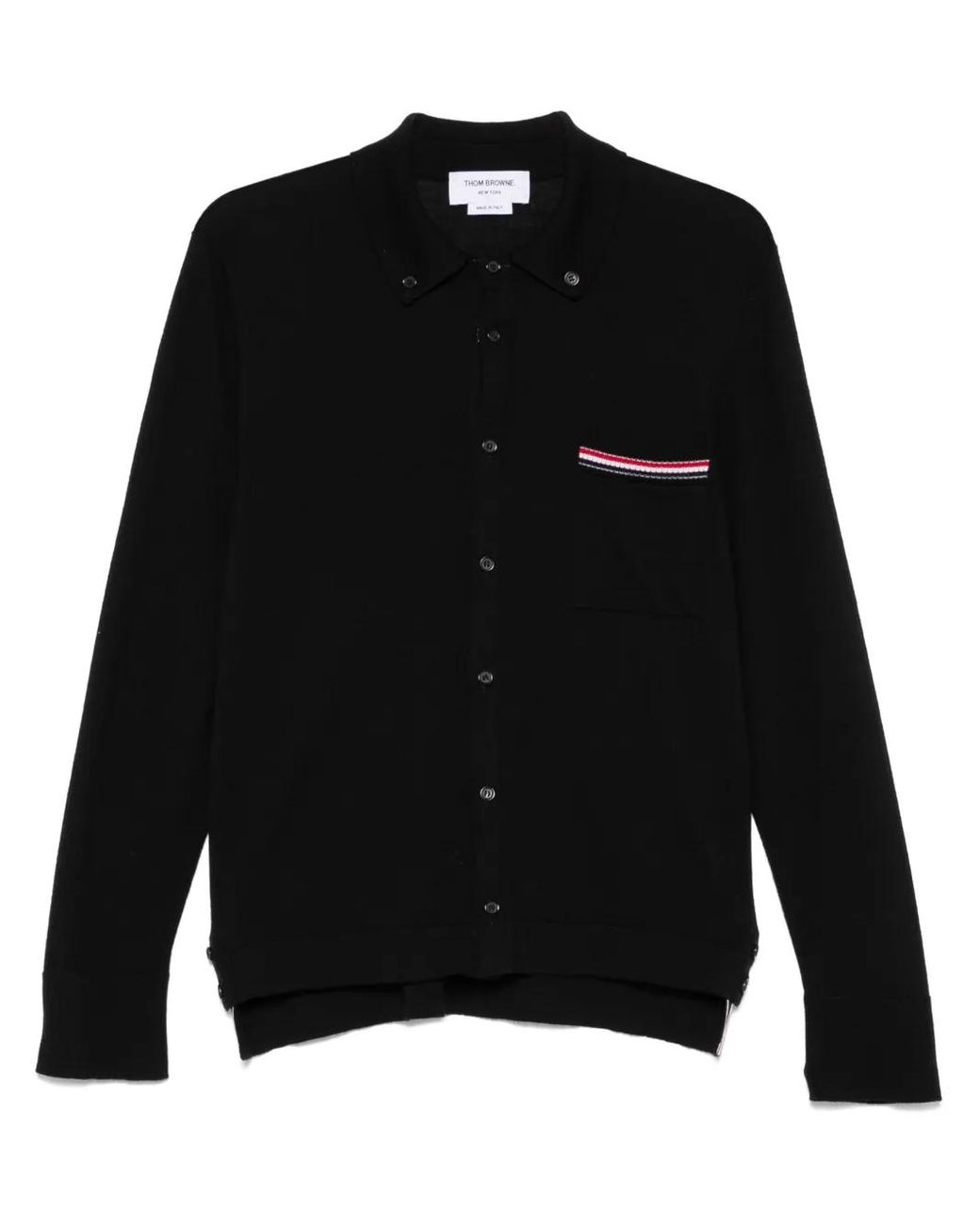 Thom Browne Black 'Button Down' Cardigan for men