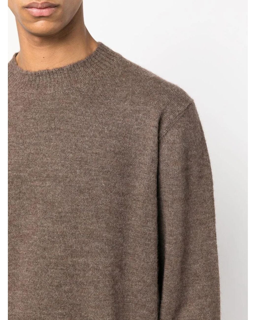 Maison Margiela Brown Crew-Neck Alpaca-Blend Jumper for men