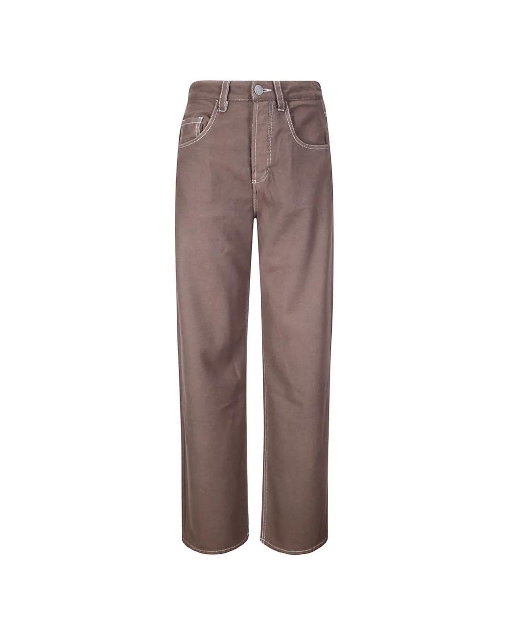 Uma Wang Brown Phyllis Straight Trousers