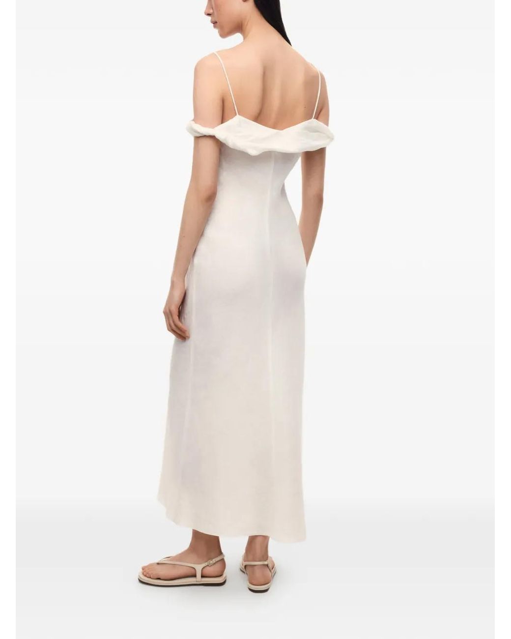 12 STOREEZ White Toscana Off-Shoulder Dress