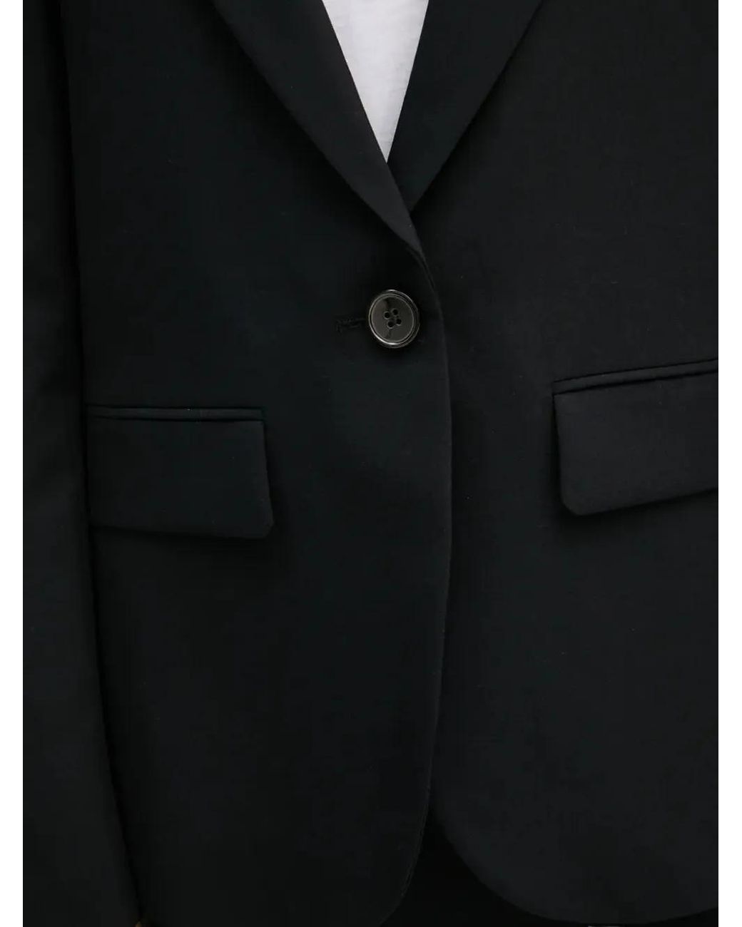 Benetton Black Button-Fastening Blazer