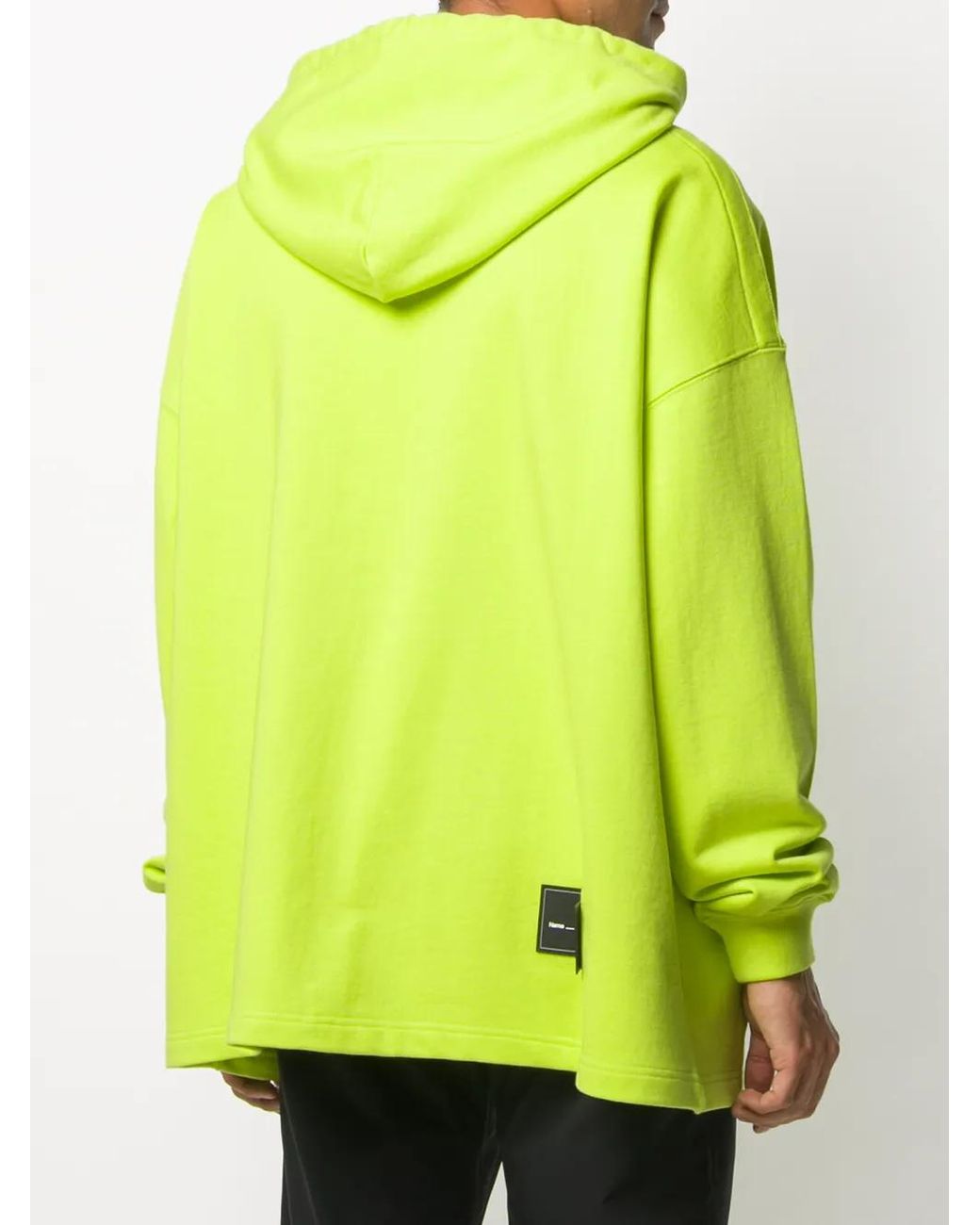 we11done Green Logo Print Hoodie for men