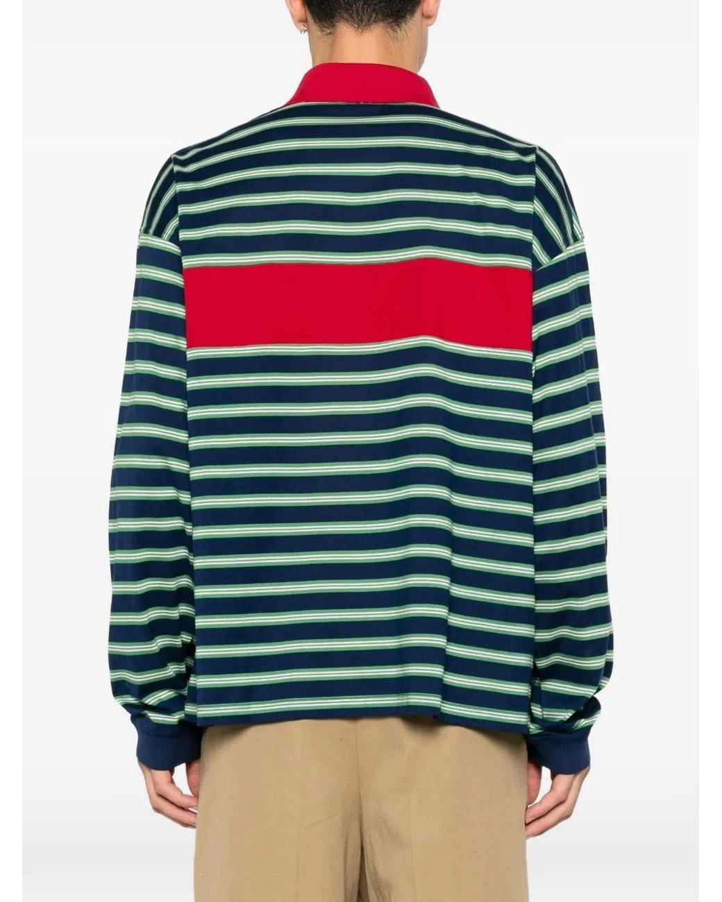 Versace Gestreept Poloshirt in het Green voor heren