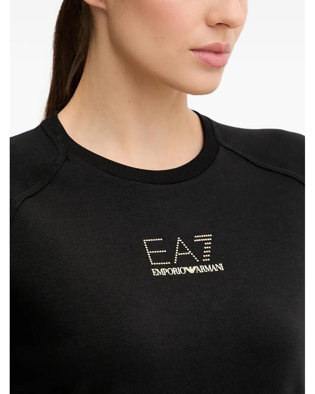 EA7 Black Robe Mi-Longue À Manches Longues