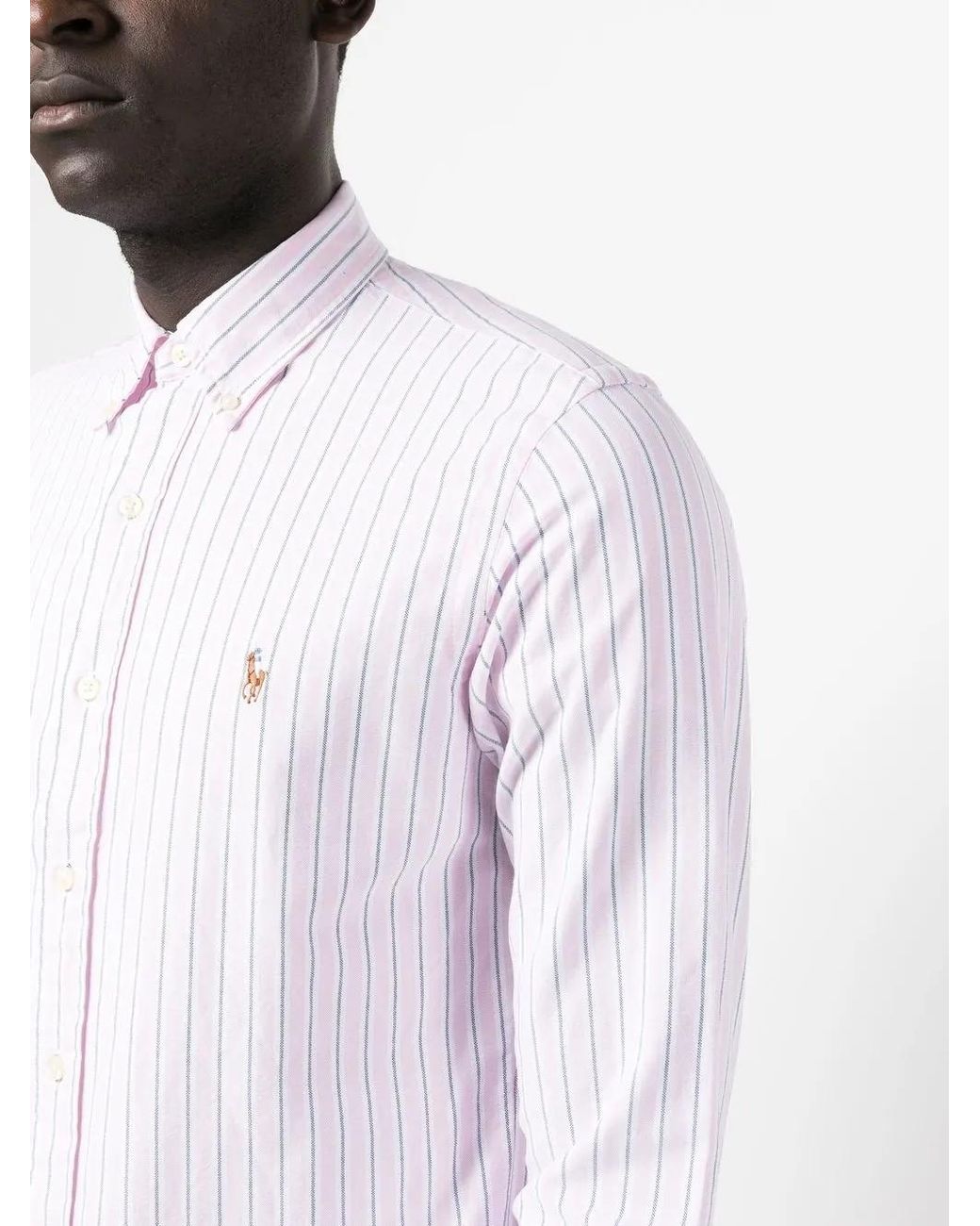 Polo Ralph Lauren White Polo Pony Striped Shirt for men