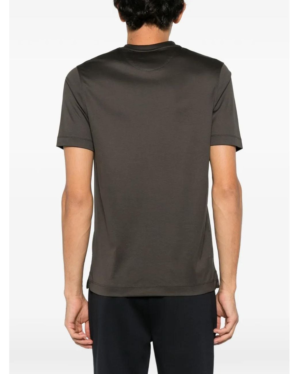 Alberto Gozzi Gray Crew-Neck T-Shirt for men