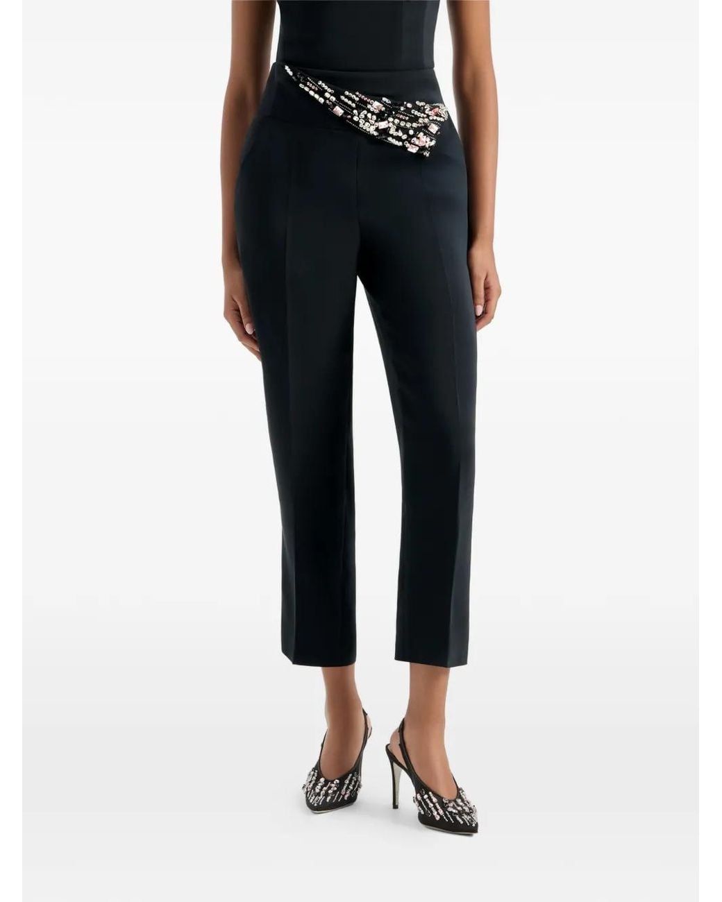 Genny Black Embellished Trousers