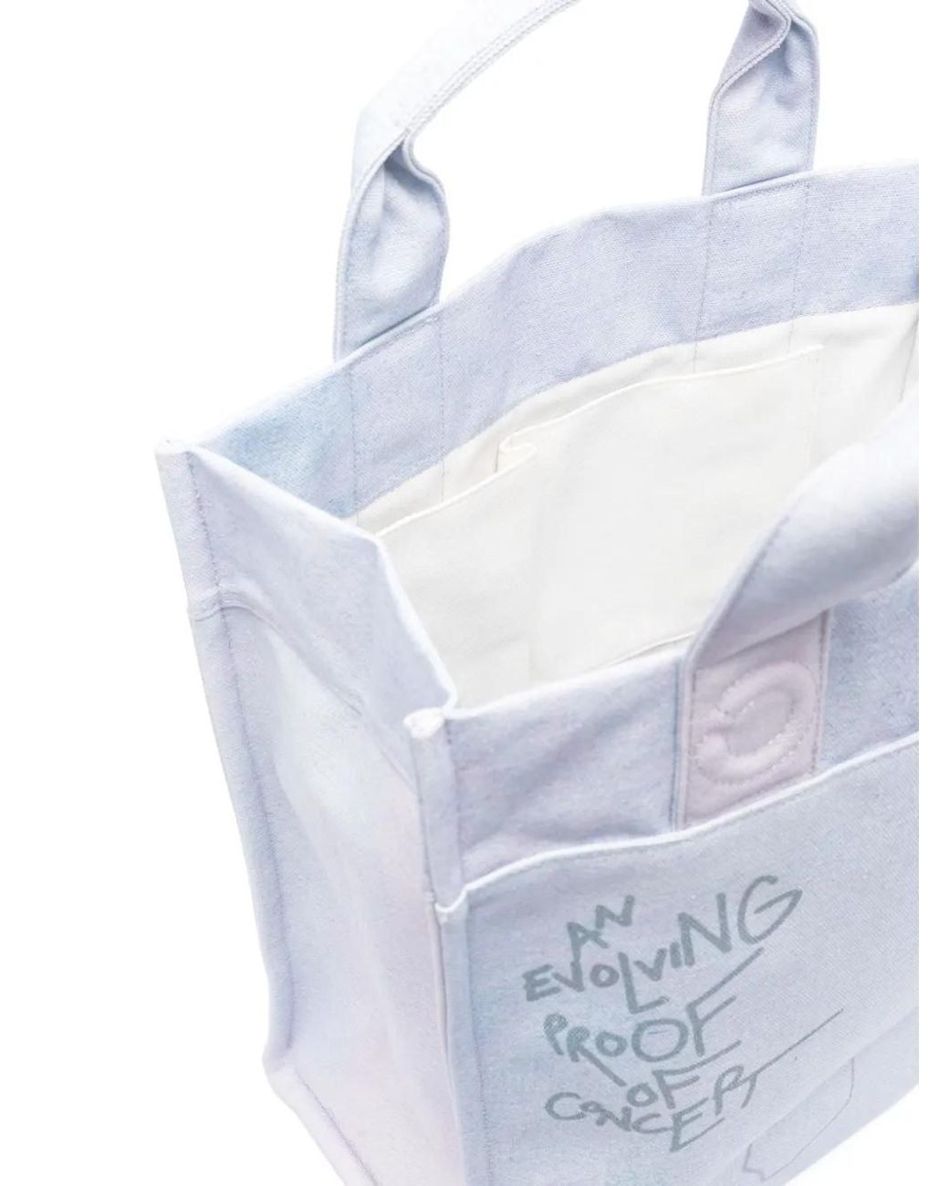 Objects IV Life Blue Slogan-Print Cotton Tote Bag