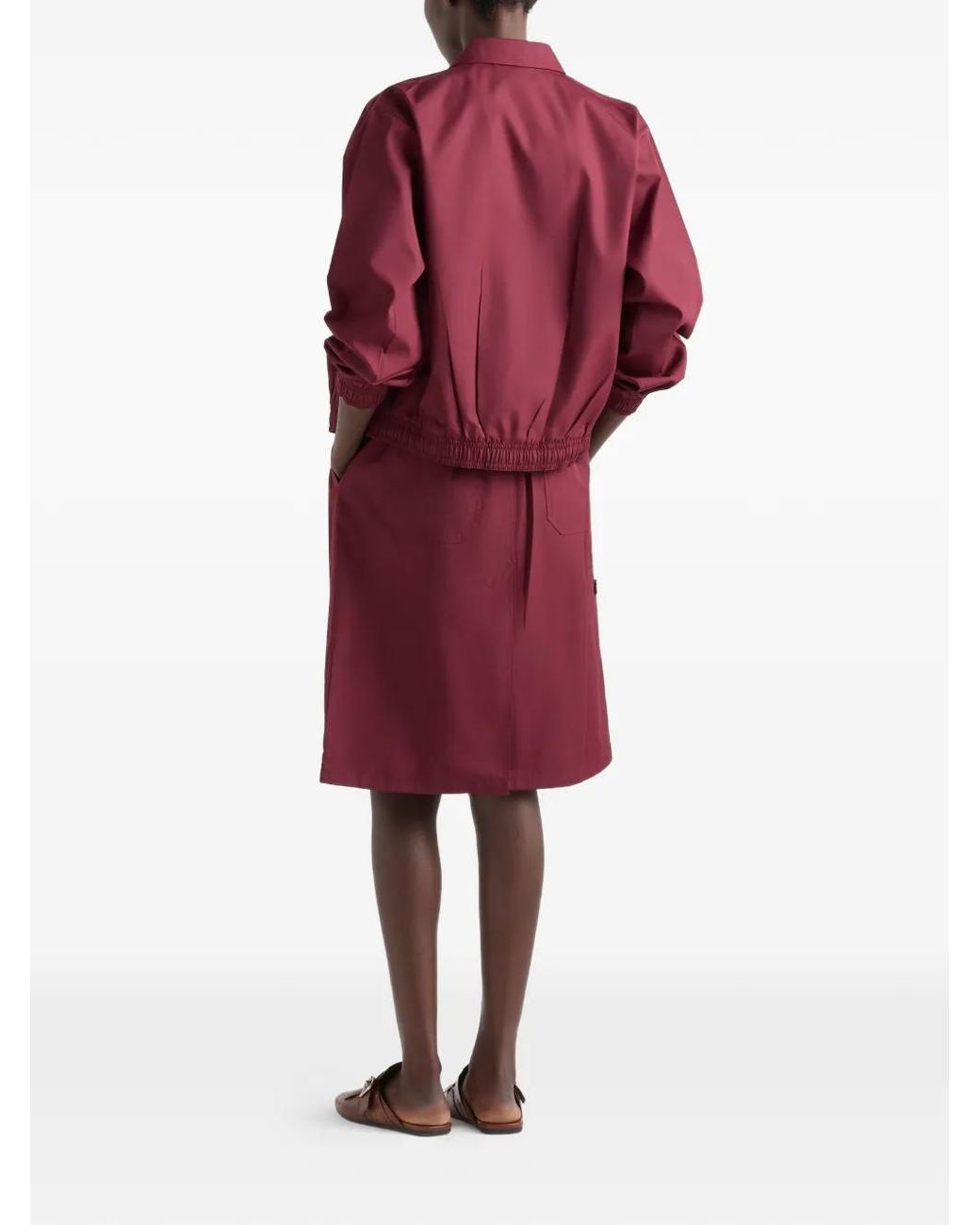 Prada Red Poplin Jacket