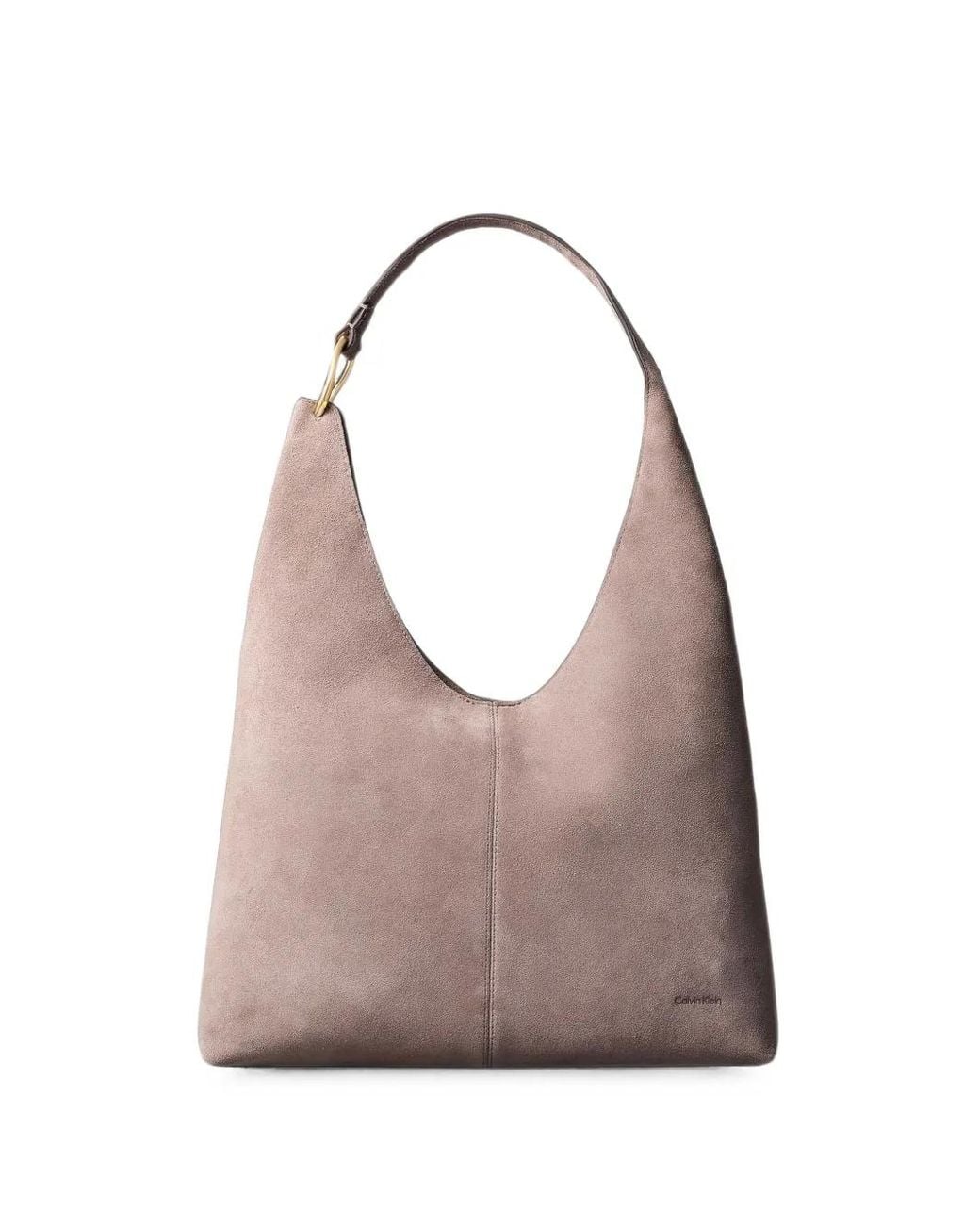 Calvin Klein Gray Suede Shoulder Bag