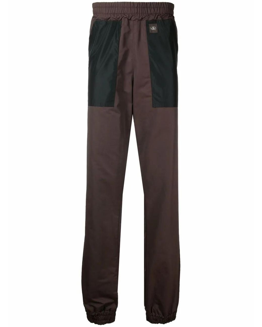 (DI)VISION Black Colour-Block Track Pants for men