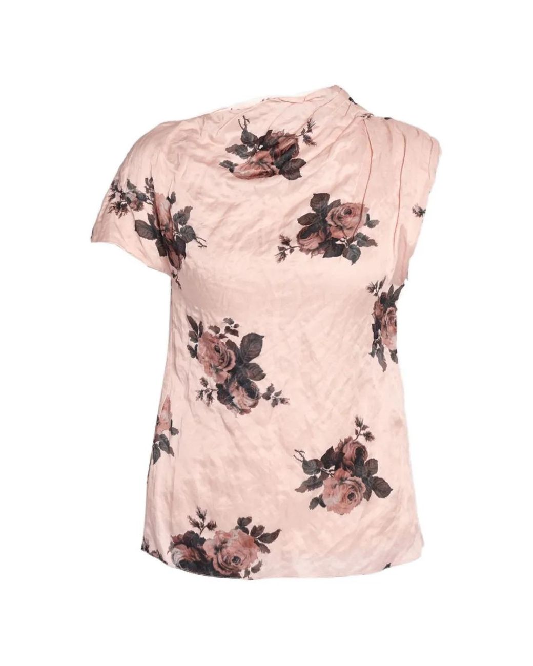 Erdem Pink Floral-Print Blouse