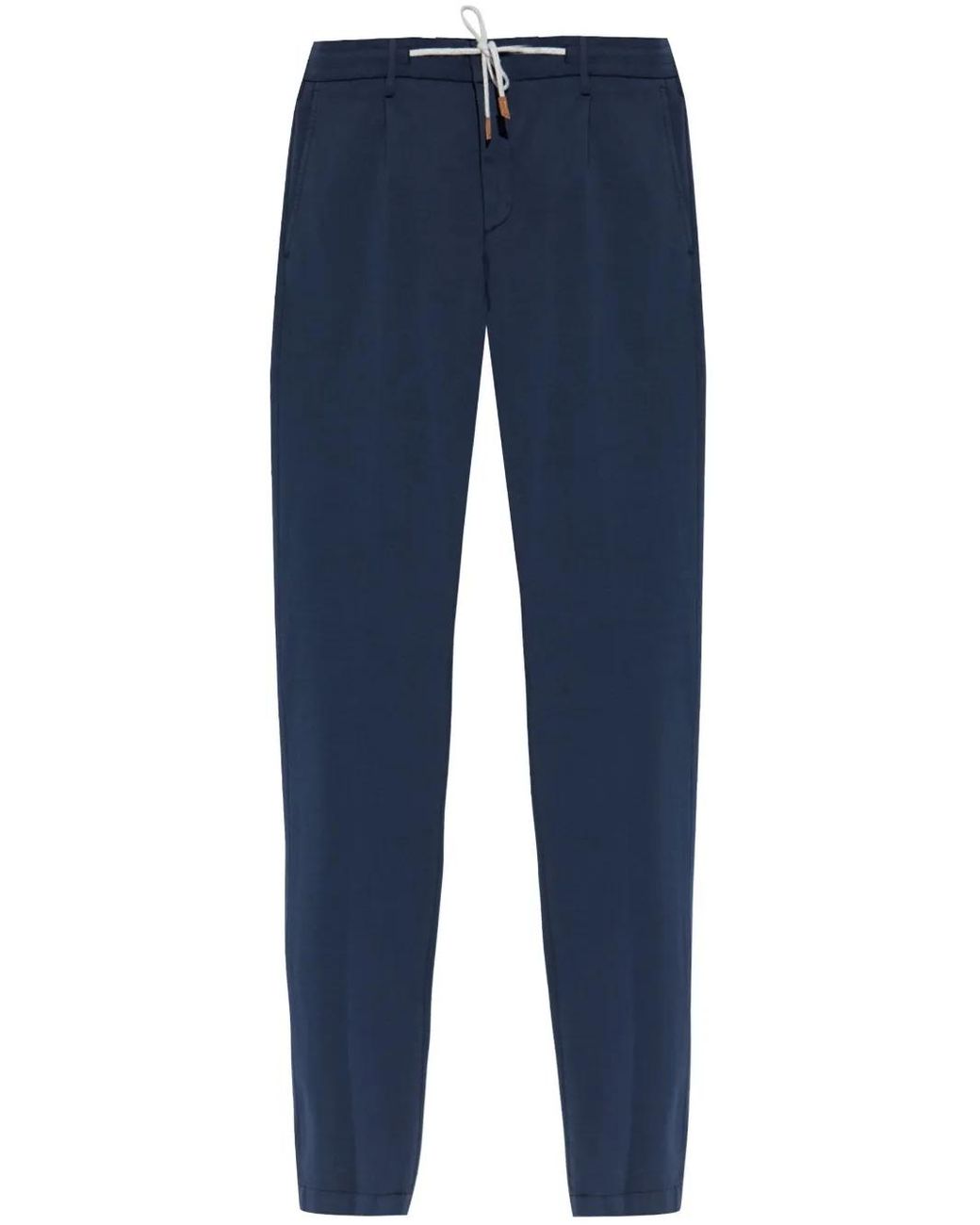 Eleventy Blue Cotton Blend Chino Trousers for men