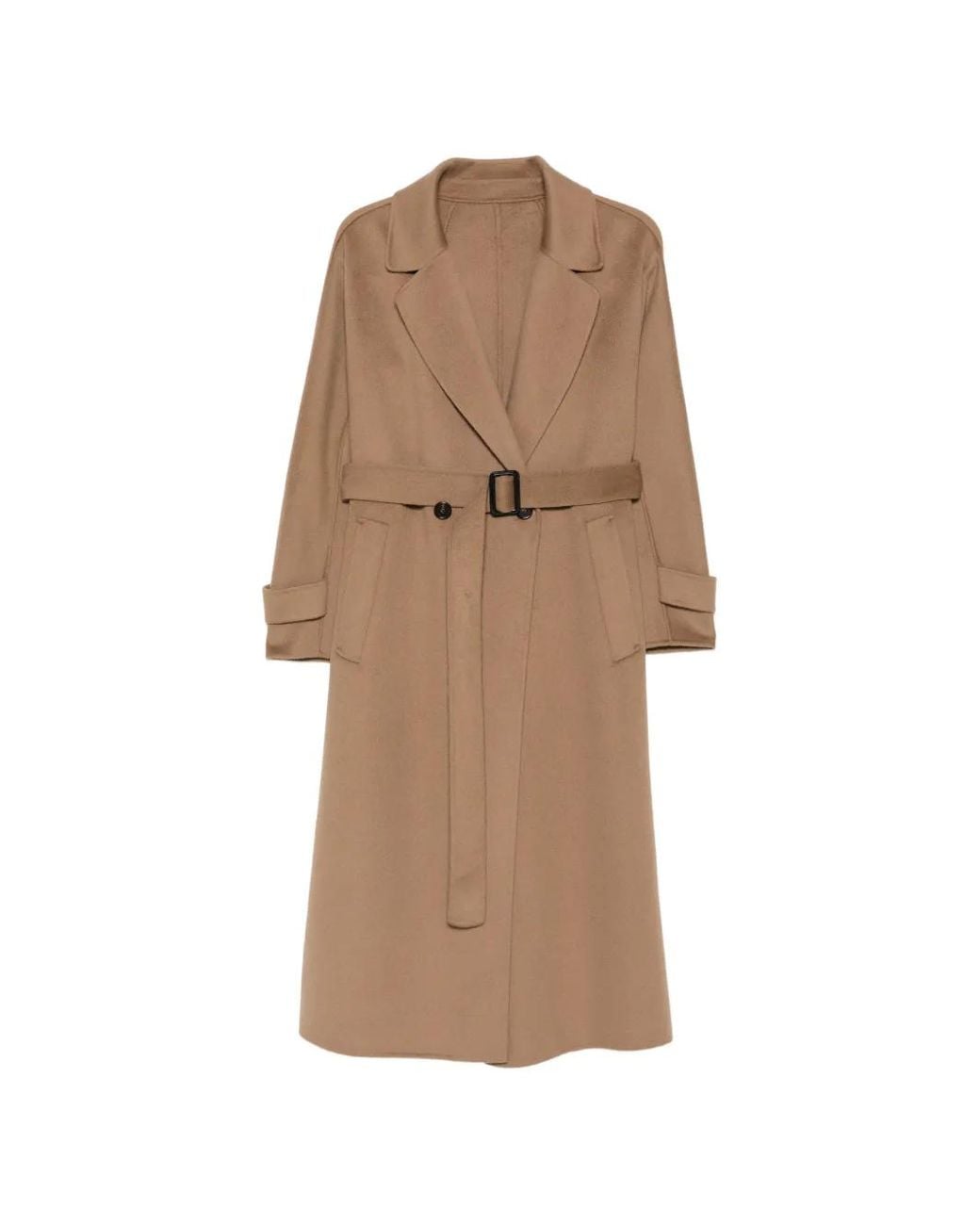 SEA WING Natural Belted Button-Cuff Coat