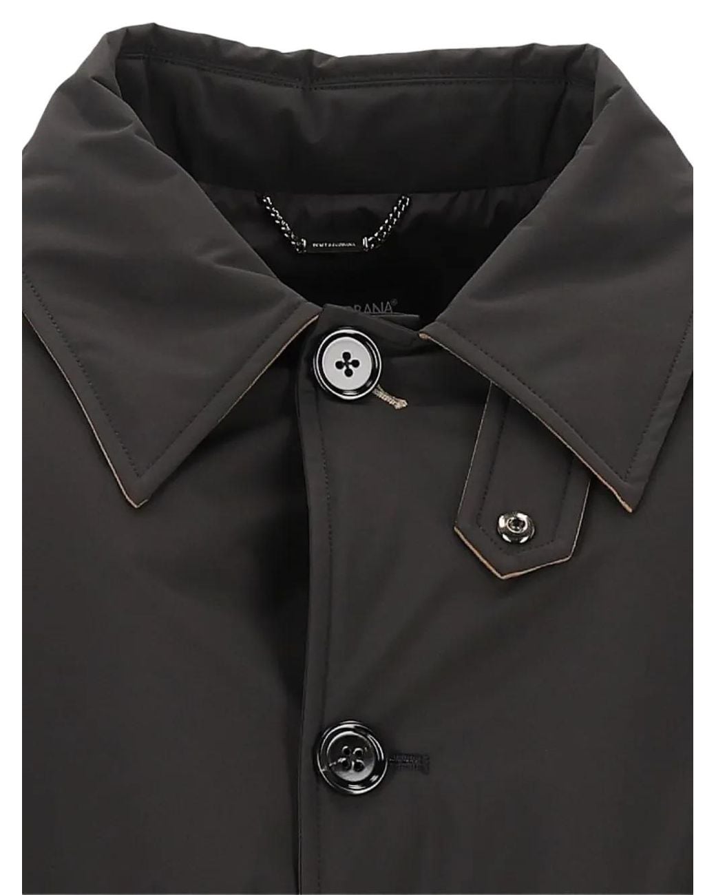 Dolce & Gabbana Black Belted Single-Breasted Car Coat for men