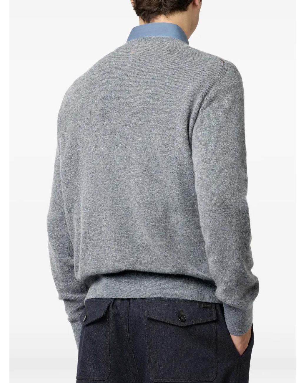 Tod's Gray Round-Neck Pullover for men