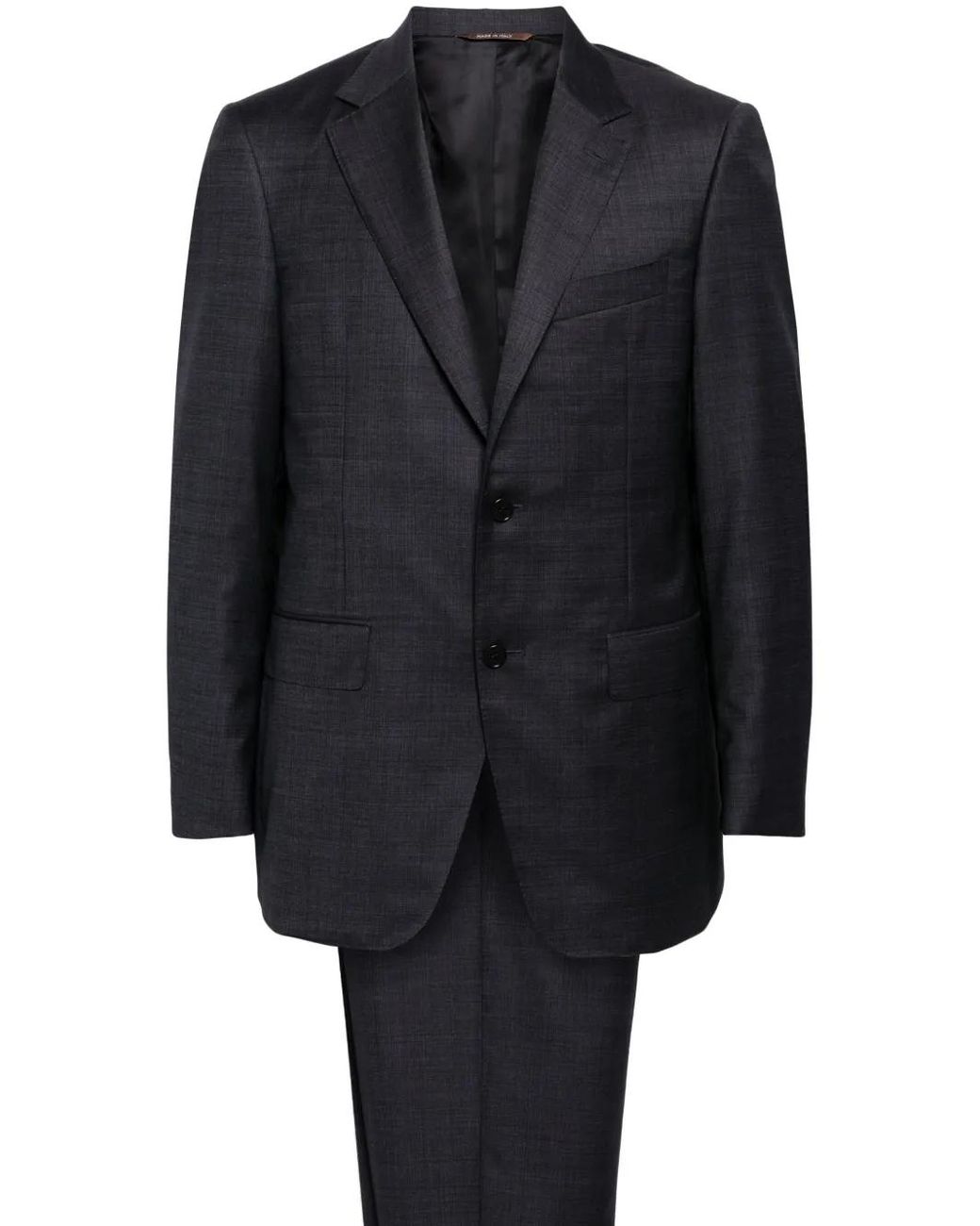 Canali Blue Single-Breasted Wool Suit for men