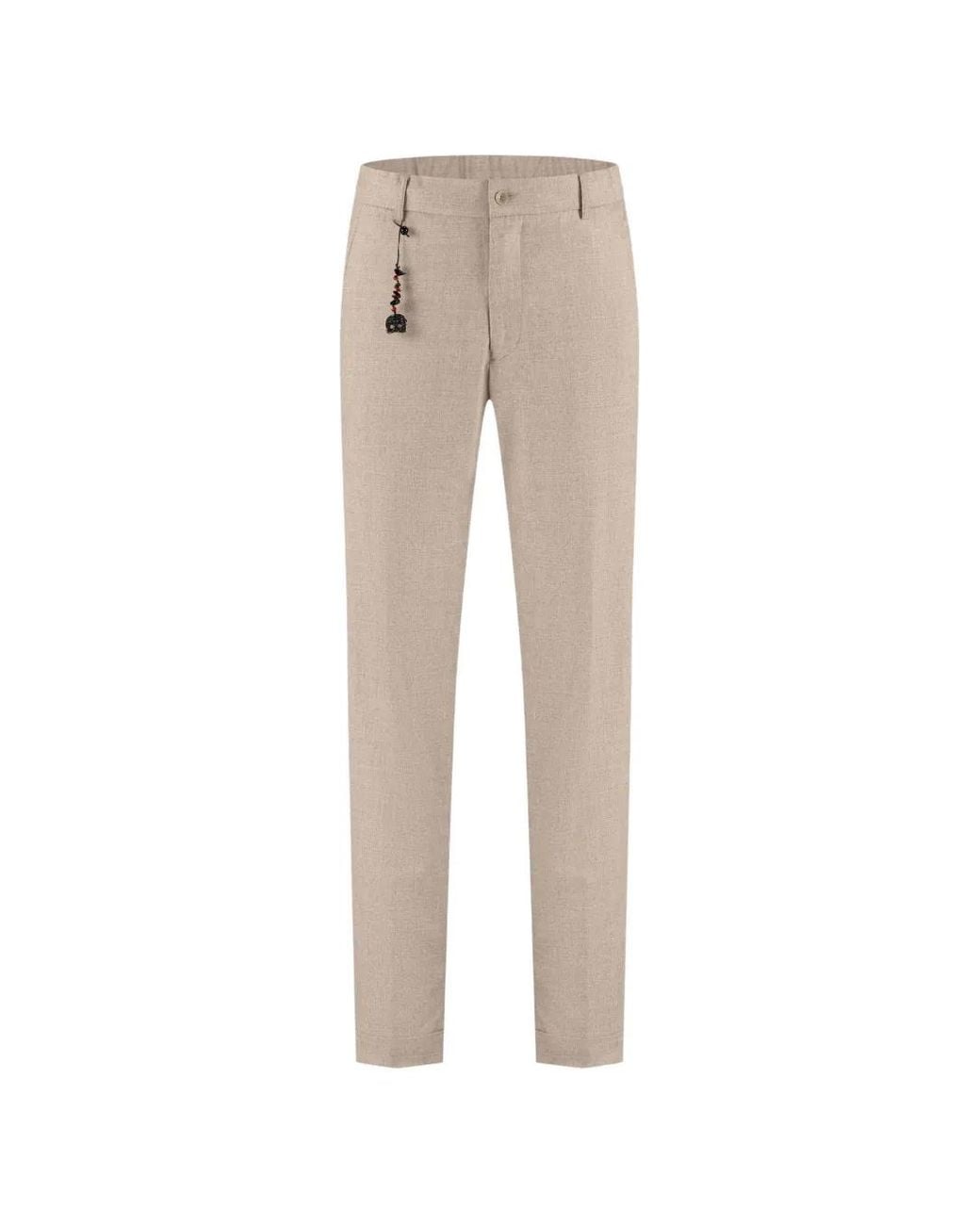Marco Pescarolo Natural Button-Fastening Trousers for men