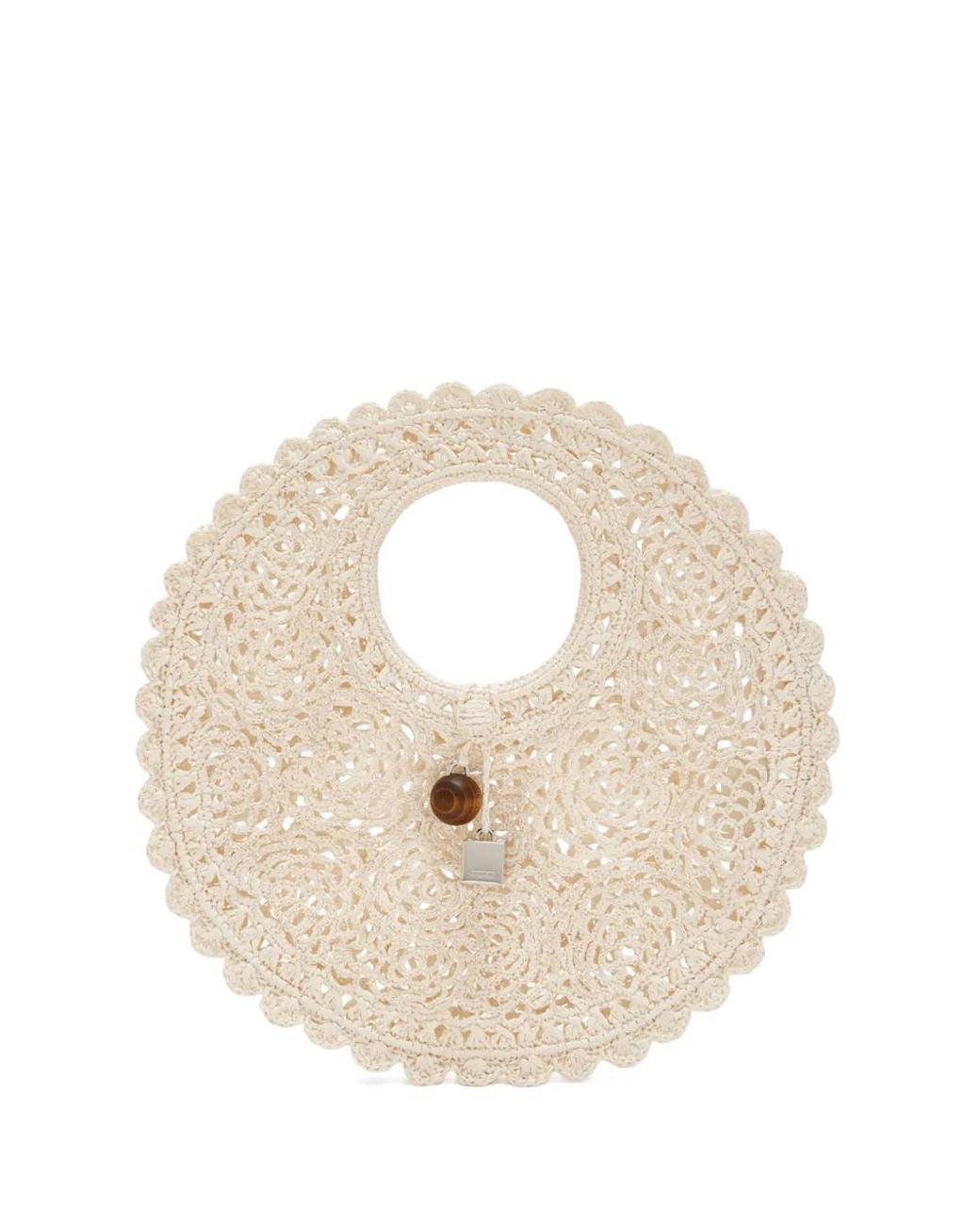 Jacquemus White The Spiaggia Small Round Bag