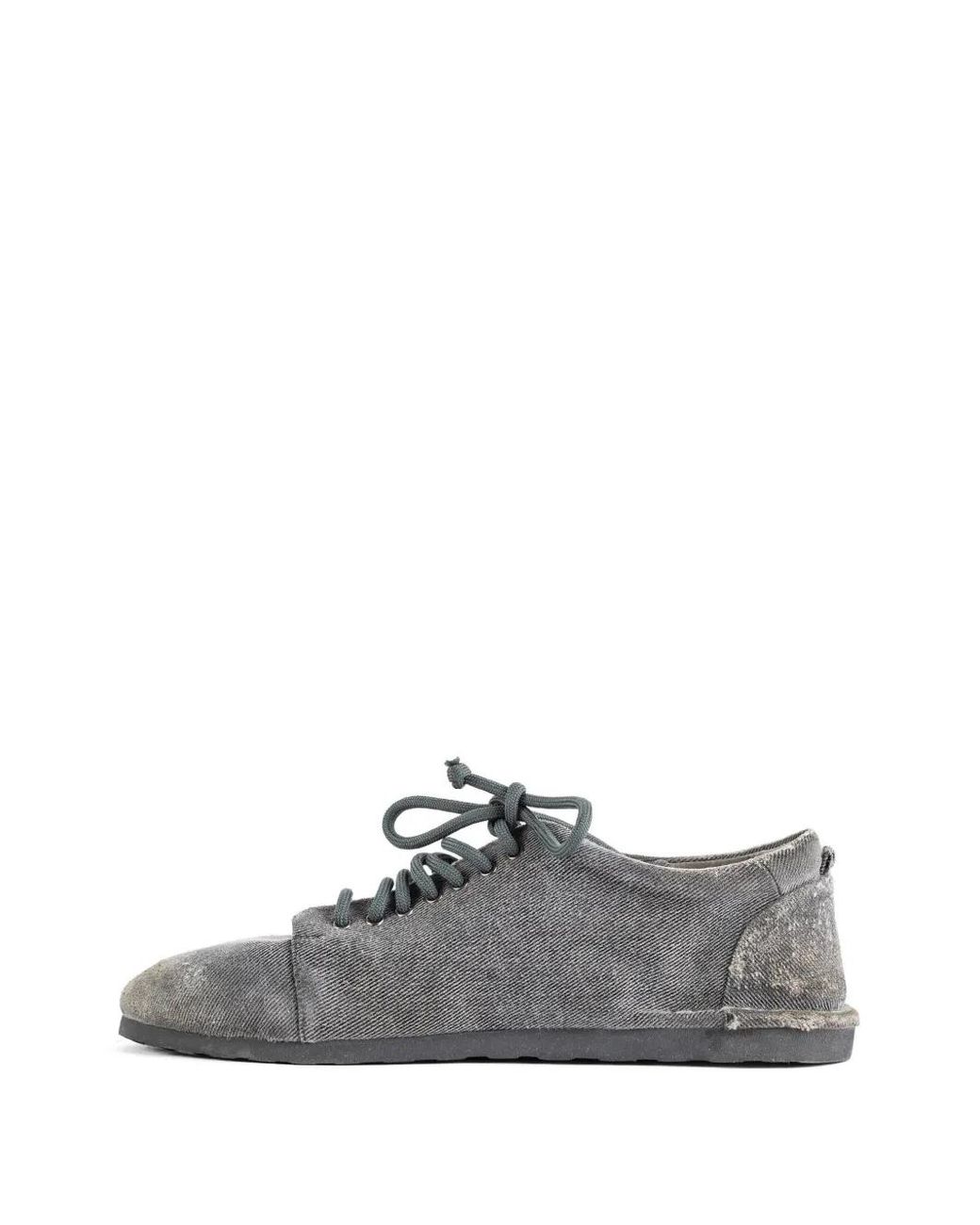 Marsèll White Faded-Effect Denim Derby Shoes