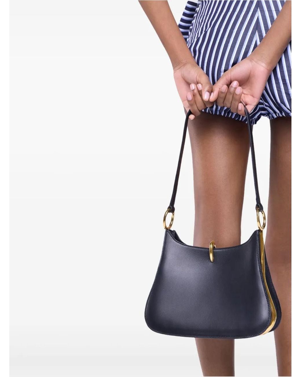 Borsa A Spalla Ring Grande di Rabanne in Black