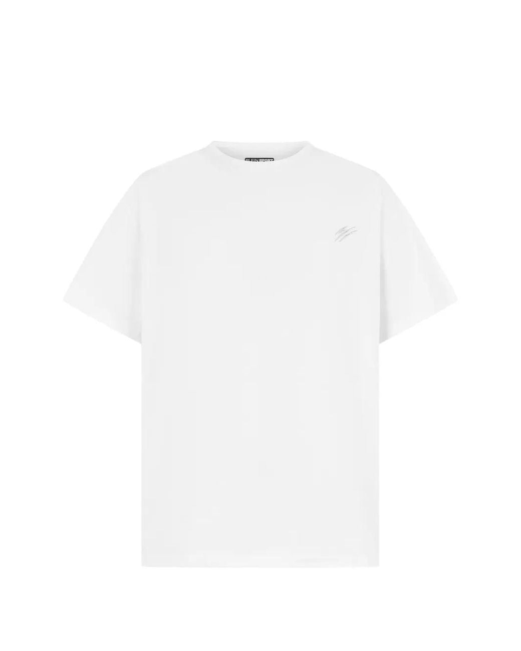 Philipp Plein White Chrome Scratch T-Shirt for men