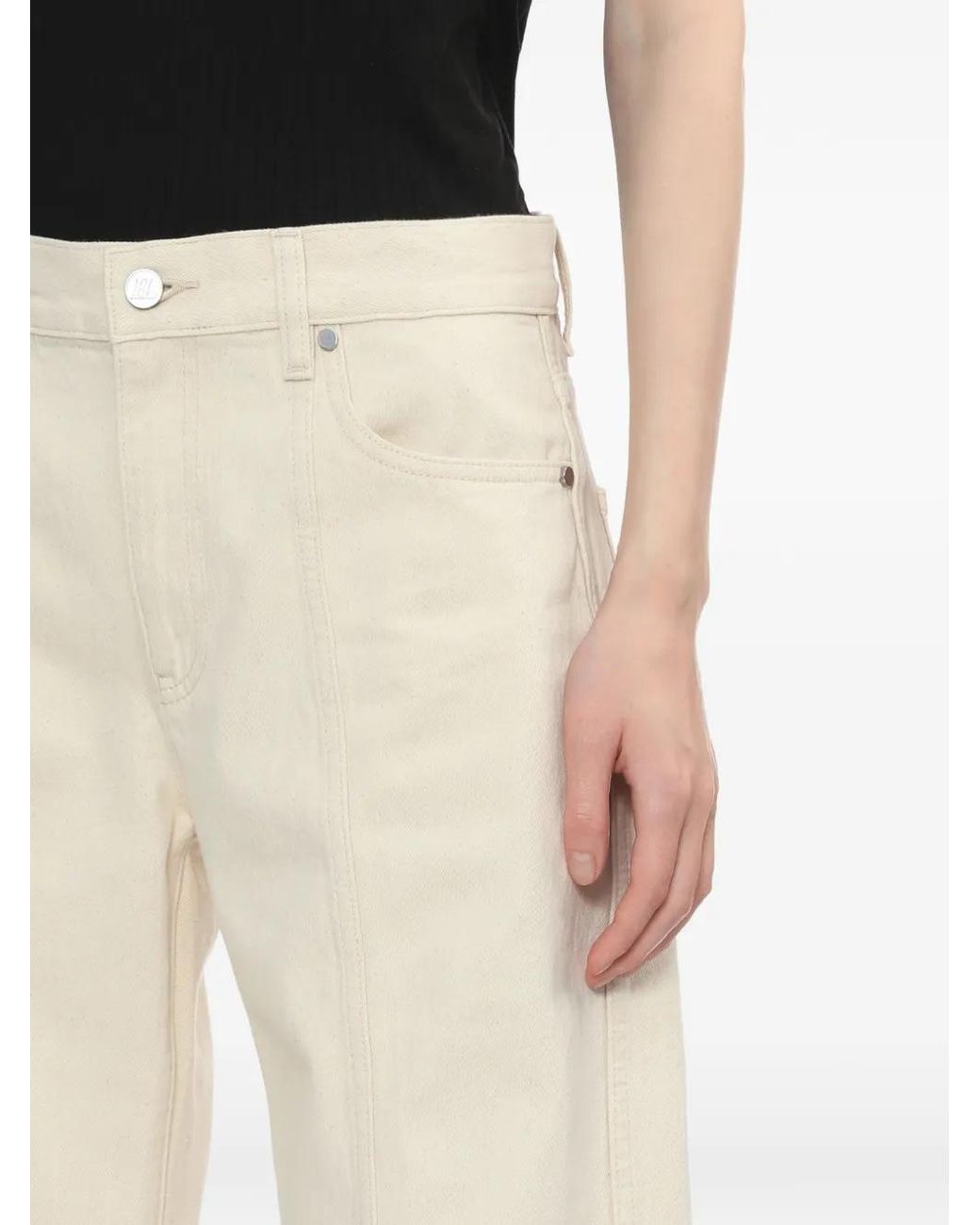 Helmut Lang White Wide-Leg Jeans
