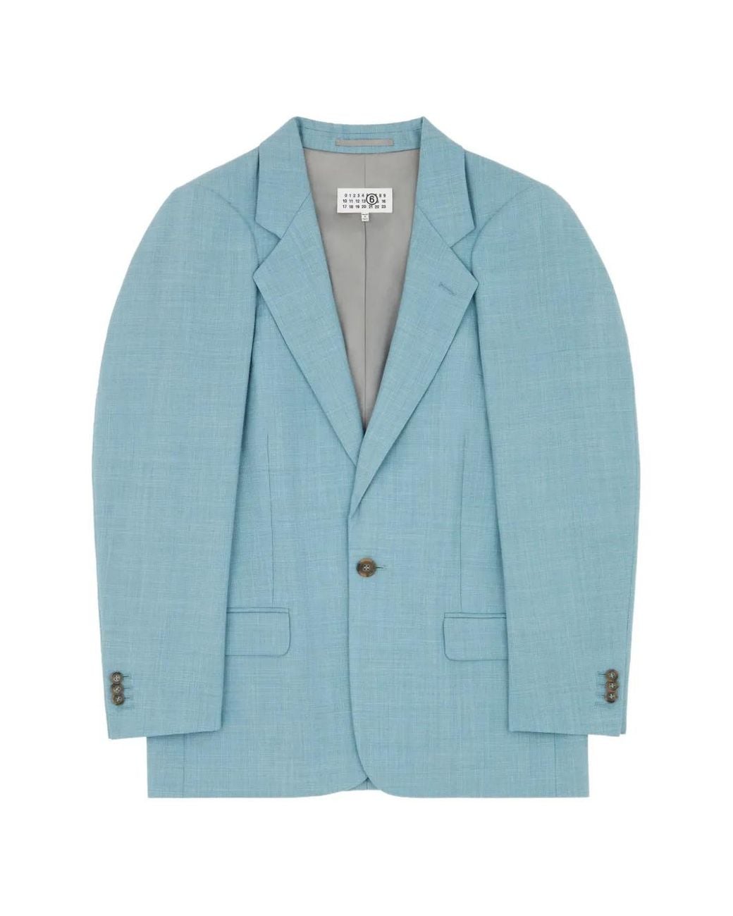 MM6 by Maison Margiela Blue Wool Tailored Jacket