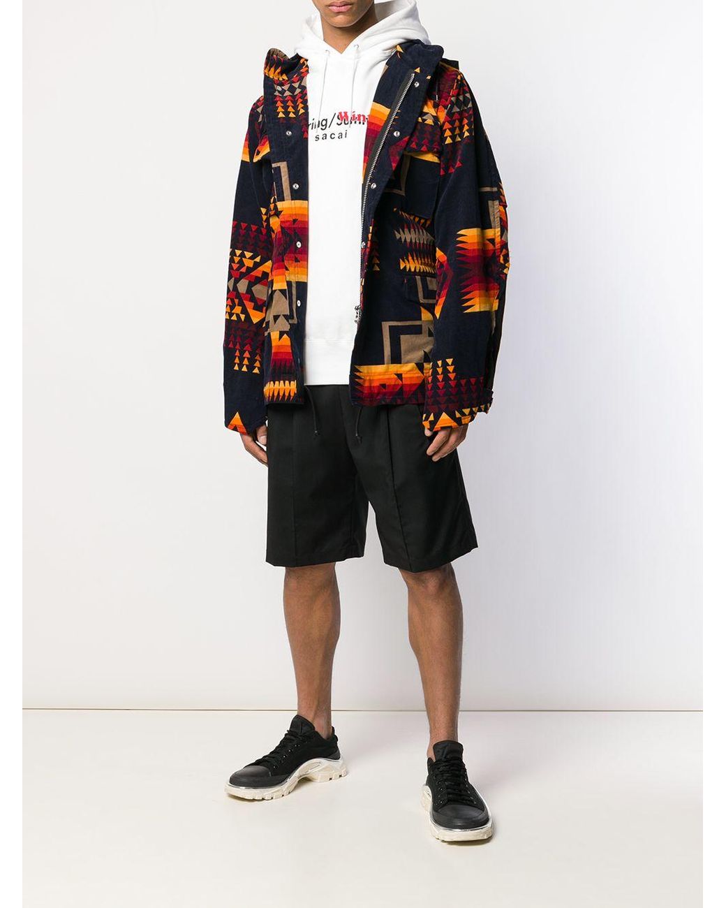 Sacai pendleton sale jacket