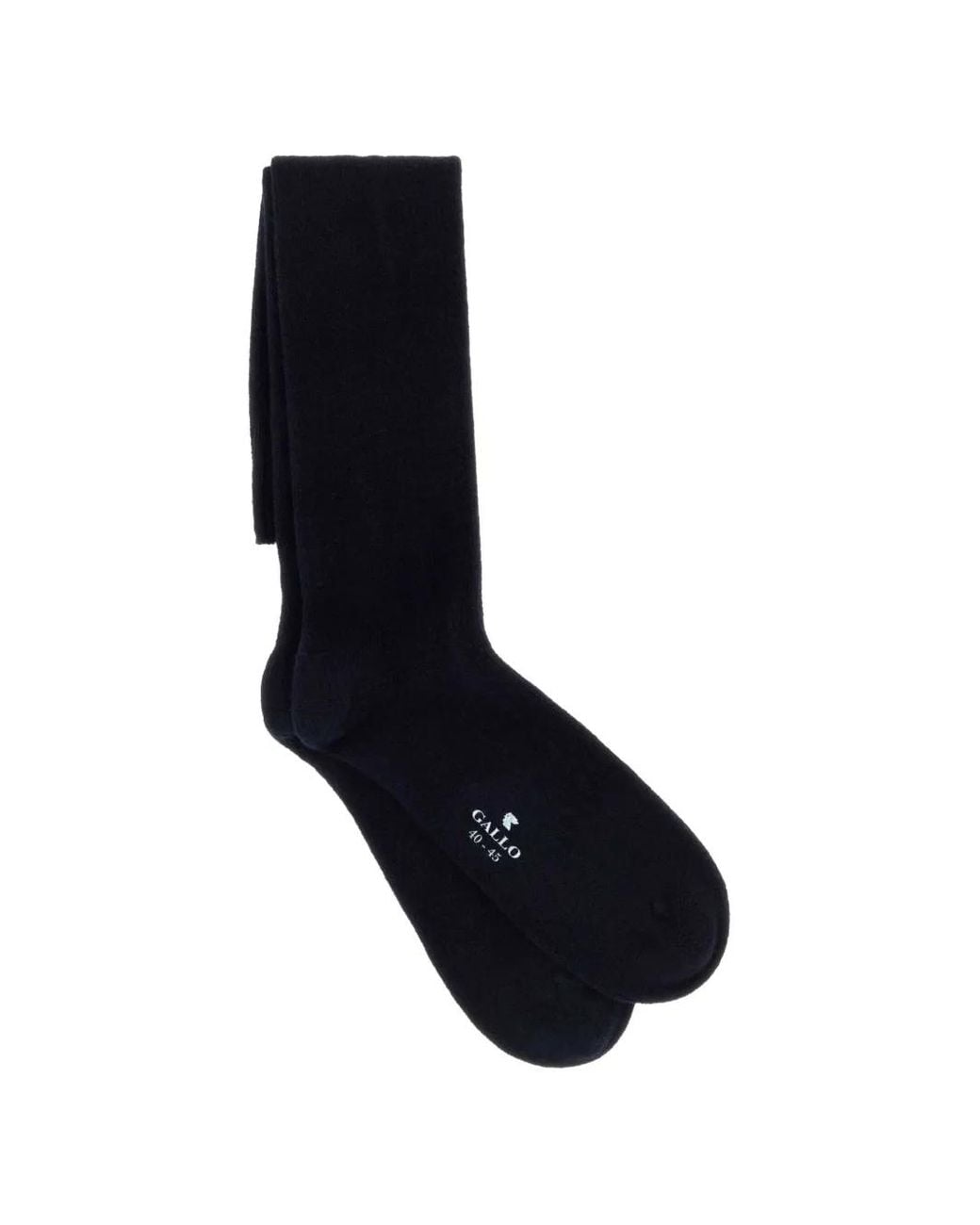 Gallo Black Fine-Knit Socks for men