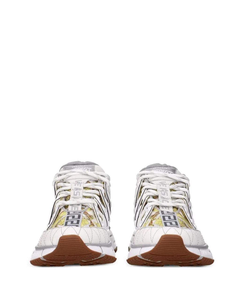 Versace White Odissea Leather Sneakers