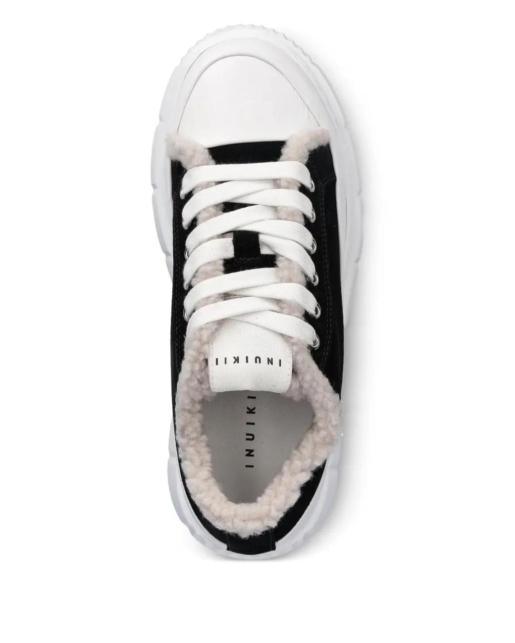 Inuikii Black Matilda Curly Fleece Platform Sneakers