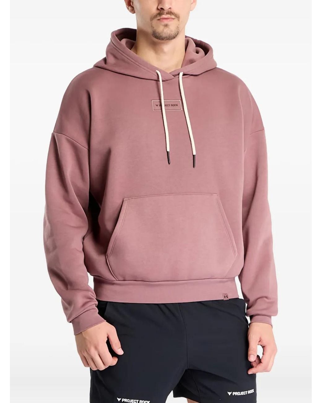 Under Armour Red Project Rock Icon Hoodie for men