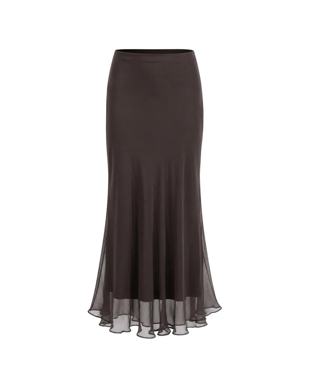 The Sei Brown Diaphanous Skirt