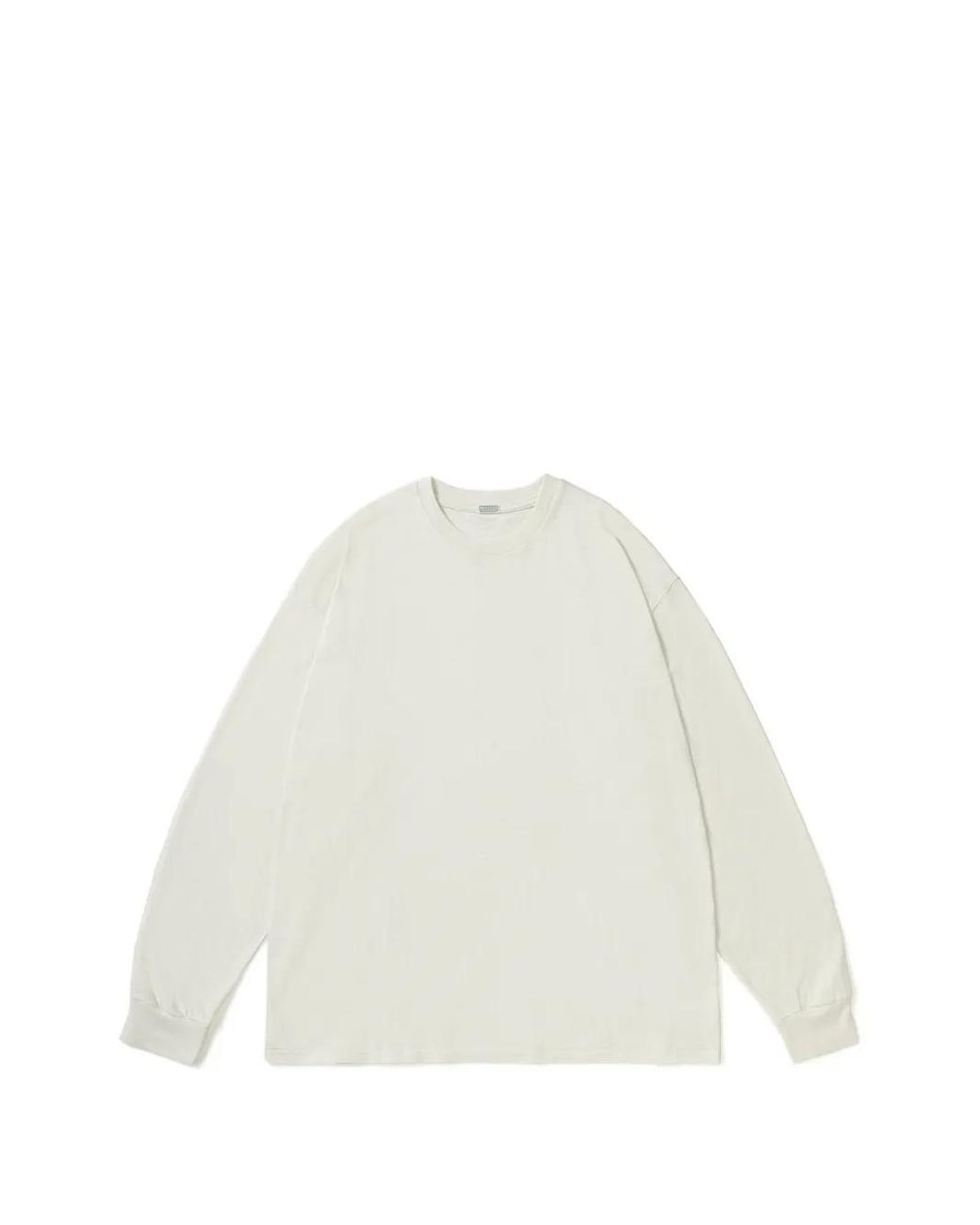 A.PRESSE White Long-Sleeve Crew-Neck Sweater for men